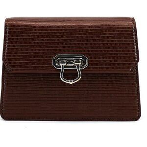 LIKE DREAMS Nadia Faux Alligator Square Crossbody Bag